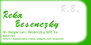 reka besenczky business card